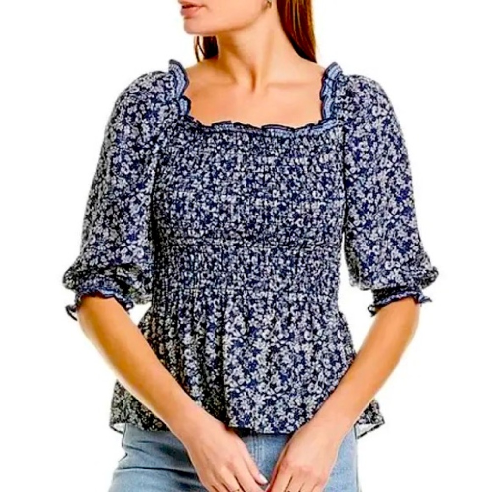 Max studio floral peplum top.